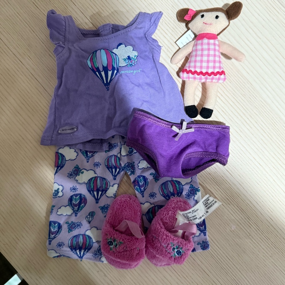 American Girl Doll - Purple and Pink Pajama Set